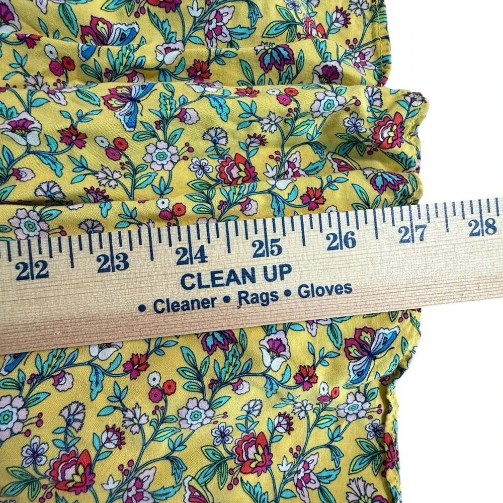 Gap Kids Girls Yellow Floral Sundress Size 10‎ Summer Casual Dress Cotton Retro